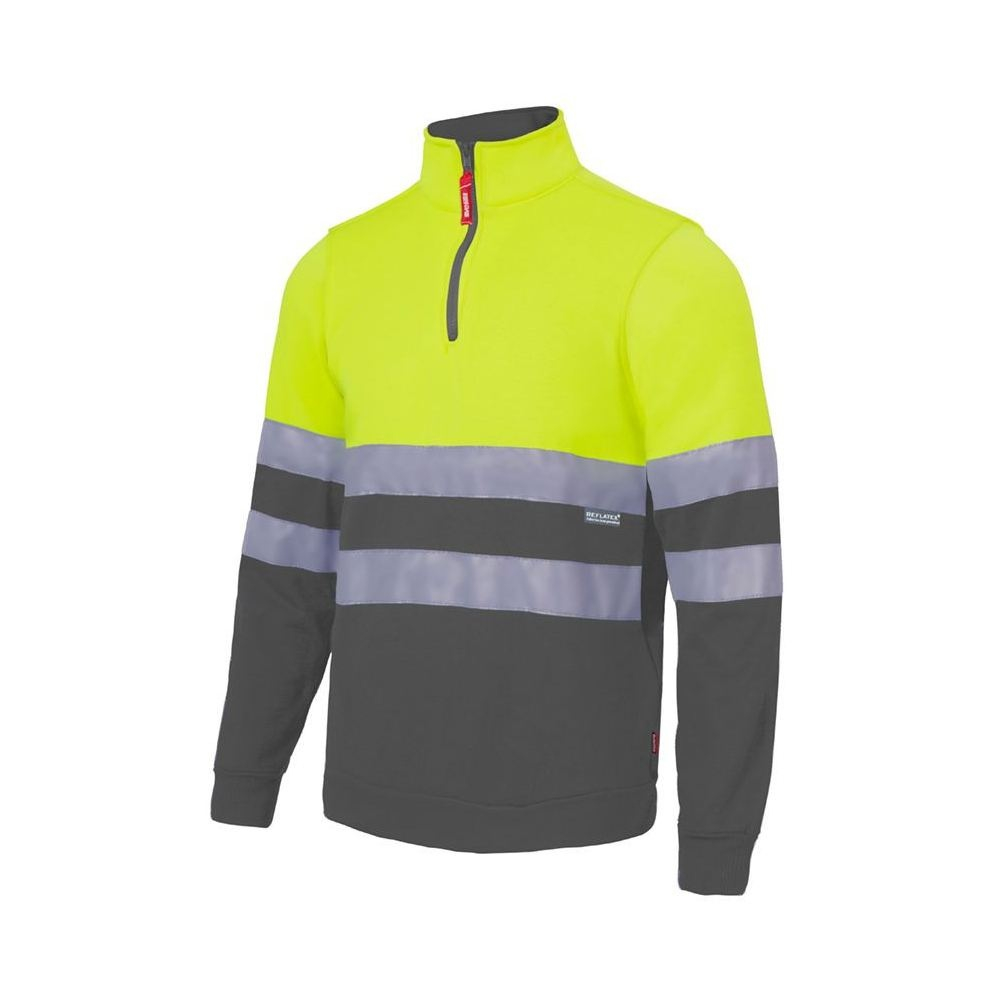 Sweat col zippé haute visibilité thumb
