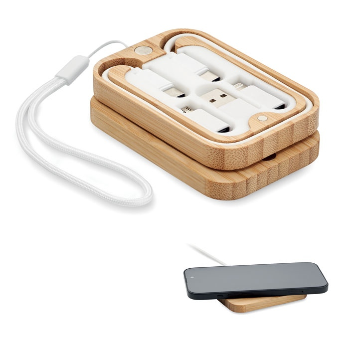 CHARGOO - Chargeur sans fil 15W bambou thumb