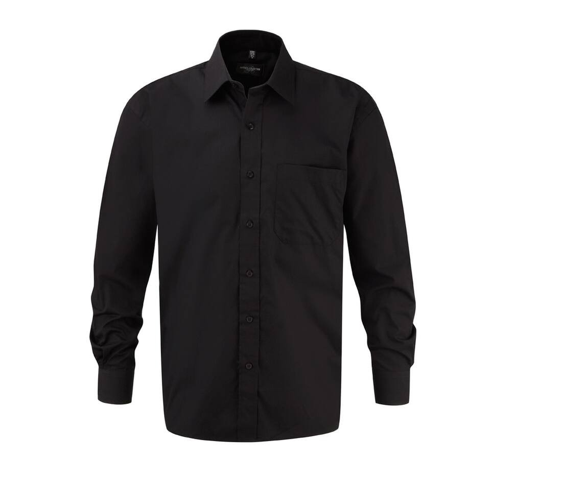 Men's long sleeve classic pure cotton poplin shirt thumb