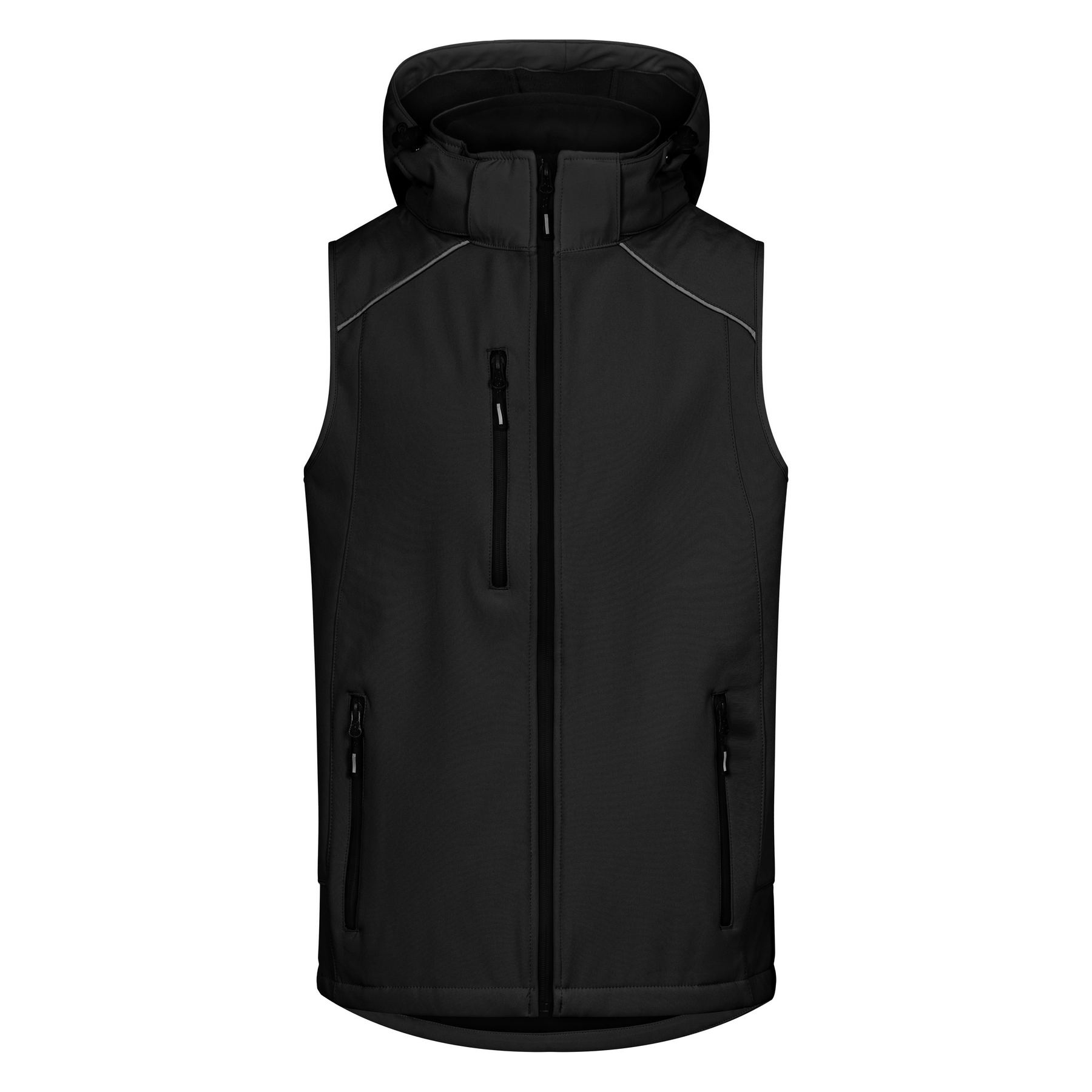 Bodywarmer en softshell avec capuche thumb