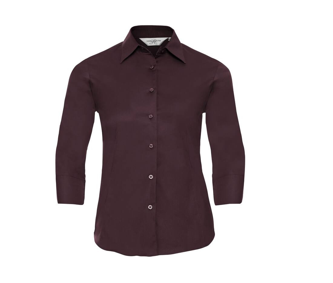 Ladies' 3/4 sleeve fitted stretch shirt thumb