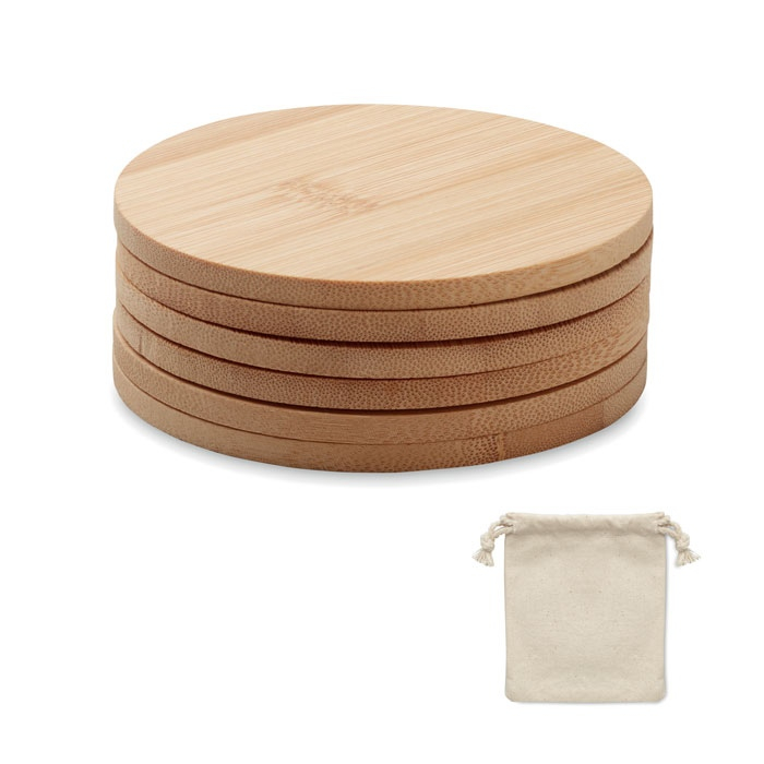 BAYIN SET - Lot de 6 sous-verres en bambou thumb