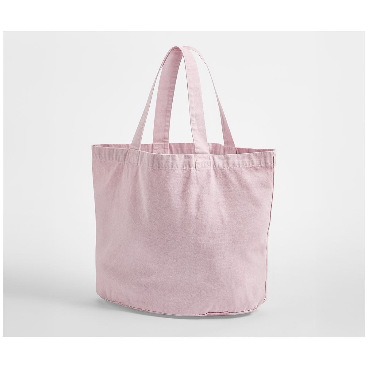 Sac shopping ovale en coton recyclé délavé thumb