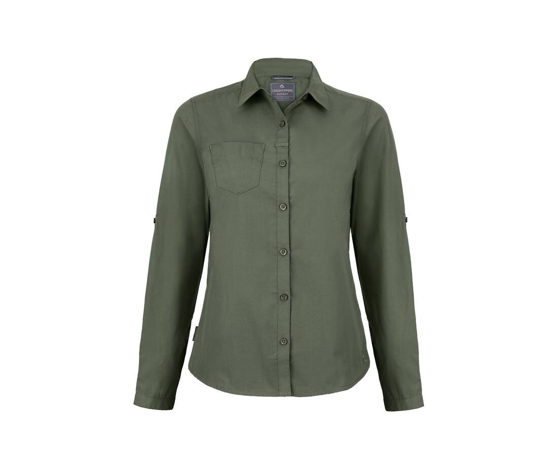 Chemise manches longues en polyester recyclé femme thumb