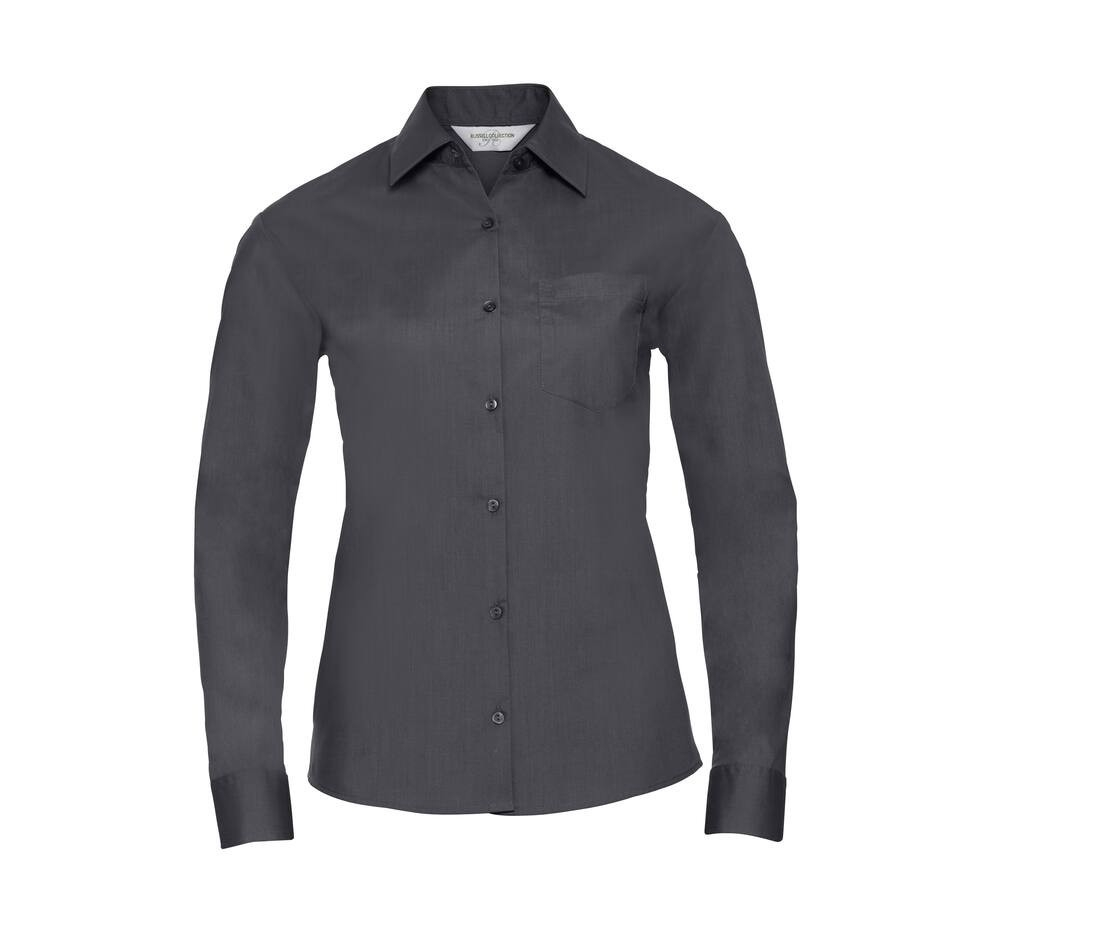 Ladies' long sleeve classic polycotton poplin shirt thumb