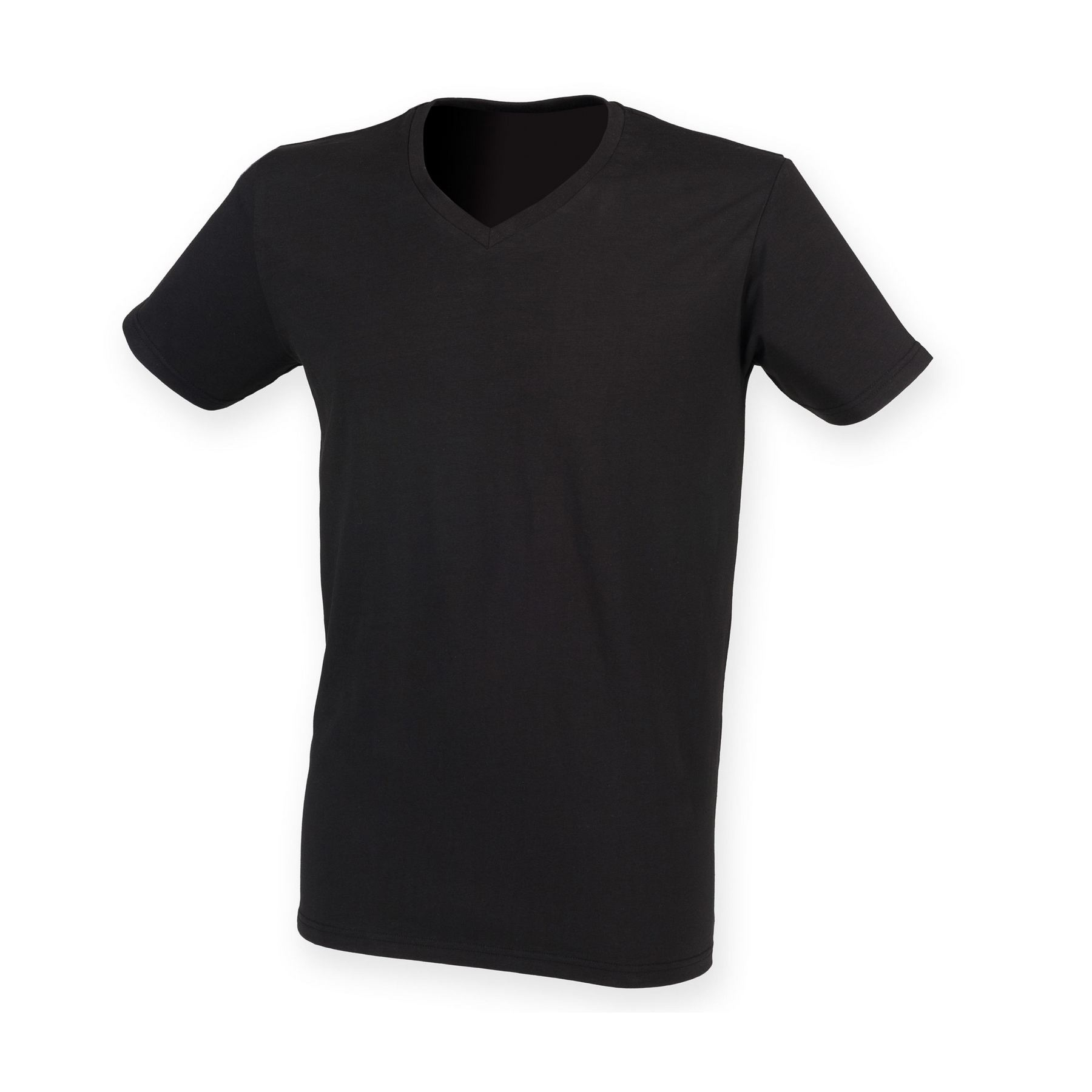 Tee-shirt stretch col v homme thumb