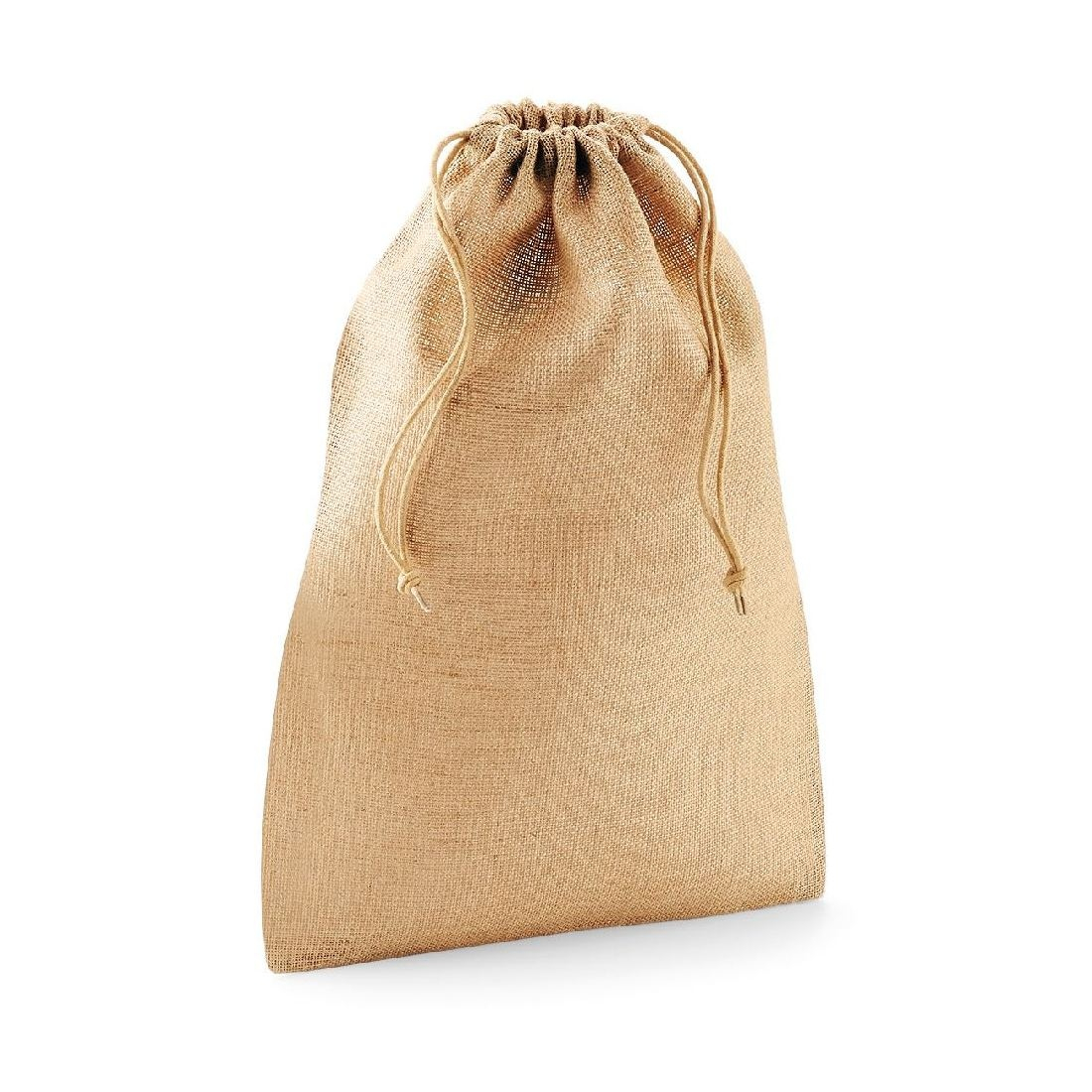 Sac avec cordon en toile de jute thumb