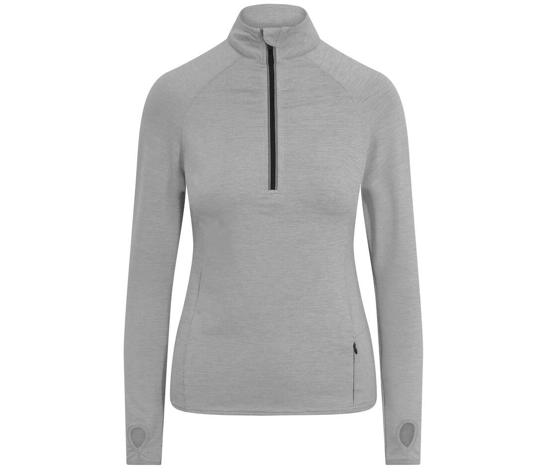 Tee-shirt de sport femme col zippé thumb