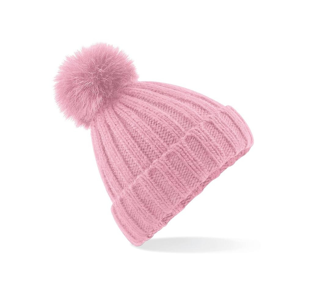 Bonnet verbier grosse maille pop pom thumb