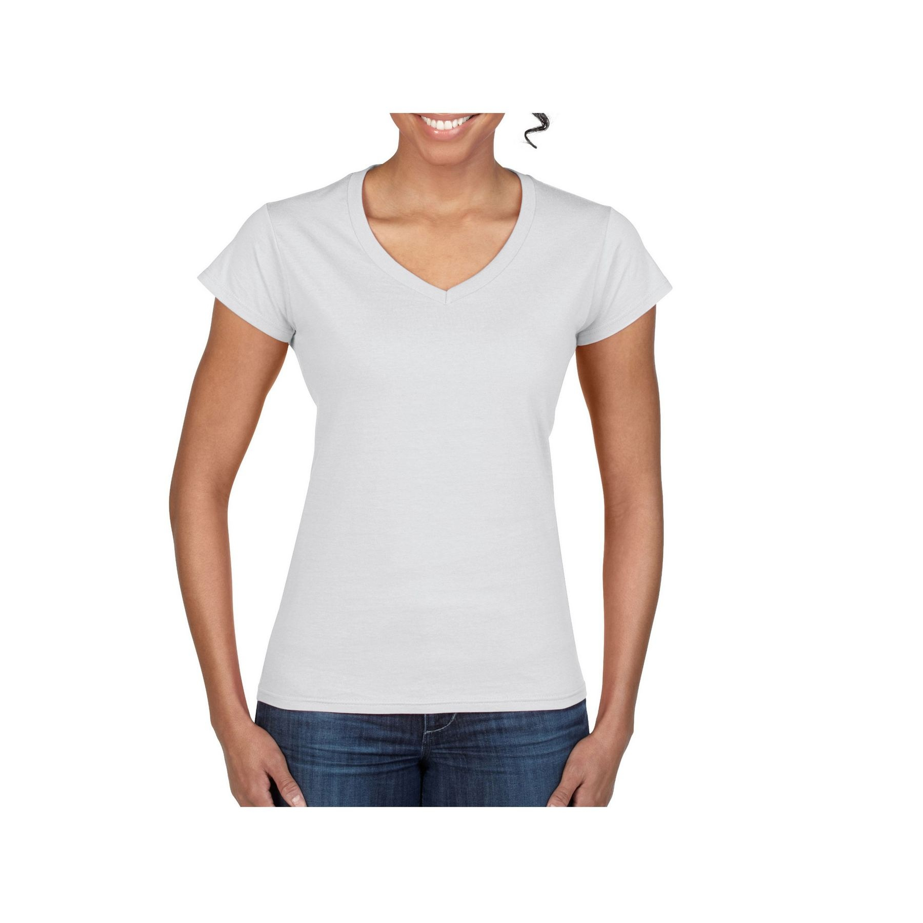 Tee-shirt col v femme thumb