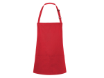 Tablier à bavette court avec boucle et poche