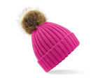 Bonnet grosse maille pop pom