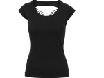 Tee-shirt femme dos lacéré