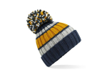 Bonnet rayé avec pompon