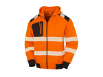 Sweat capuche zippé hv en polyester recyclé