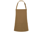 Tablier à bavette court avec boucle et poche