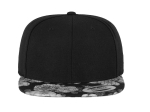 Casquette 6 pans impression rose sur la visière