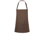 Tablier à bavette court avec boucle et poche
