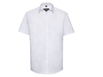 Men's short sleeve tailored herringbone shirt