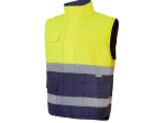 Bodywarmer matelassé bicolore haute visibilité