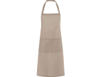 Tablier à bavette en polycoton avec poche