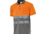 Polo bicolore manches courtes haute visibilité