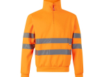 Sweat col zippé haute visibilite