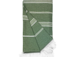 Fouta en coton et polyester recyclé