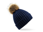 Bonnet grosse maille pop pom