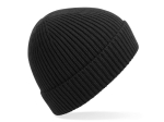 Bonnet en maille côtelée