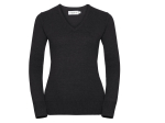 Pull col v femme
