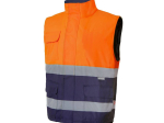 Bodywarmer matelassé bicolore haute visibilité