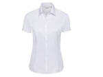 Ladies' short sleeve tailored herringbone shirt