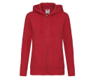 Sweat capuche grand zip femme