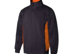 Sweat bicolore col zippé
