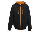Sweat capuche zippé contrasté