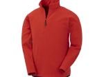 Polaire col zippé en polyester recyclé