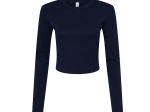 Tee-shirt court manches longues femme