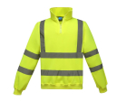 Sweat col zippé haute visibilité