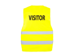 Gilet de sécurité imprimé visitor ou security