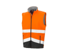 Bodywarmer softshell de travail haute visibilité