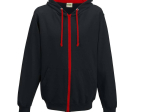Sweat capuche zippé contrasté