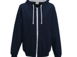 Sweat capuche zippé contrasté