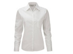 Ladies' long sleeve classic pure cotton poplin shirt