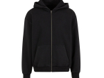 Sweat capuche zippé lourd délavé