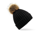 Bonnet grosse maille pop pom