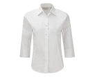 Ladies' 3/4 sleeve fitted stretch shirt
