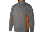 Sweat bicolore col zippé