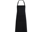 Tablier à bavette en polycoton avec poche