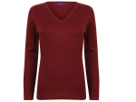 Pull col v femme